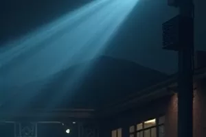 纸飞机路线中的楼道与纸飞机